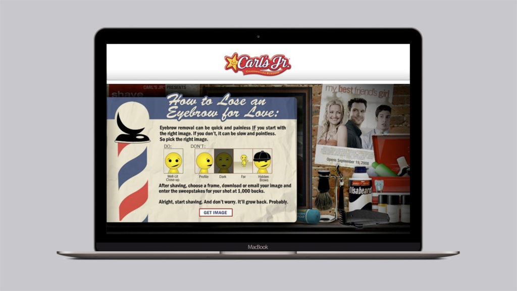 Carls Jr - Shave An Eyebrow For Love - 2 - Instructions